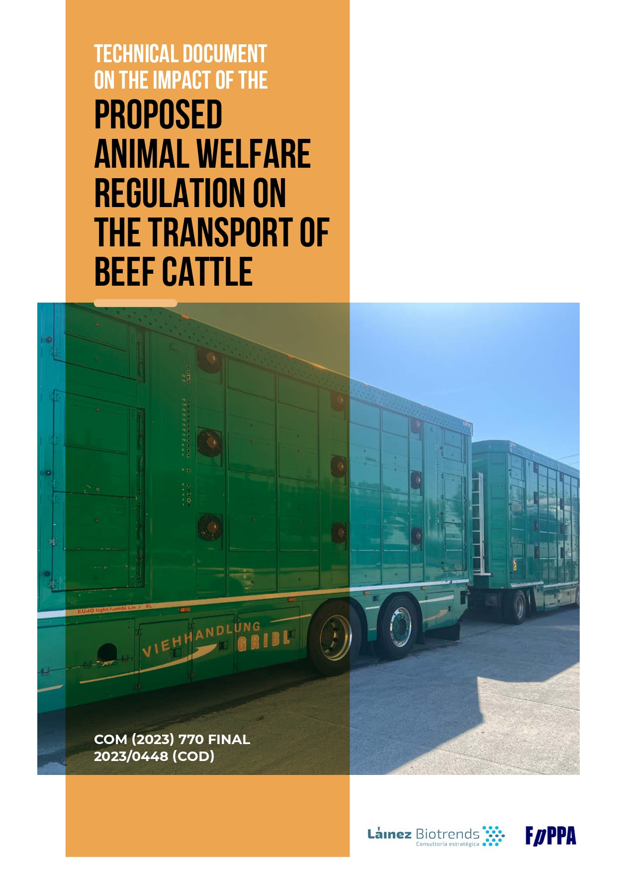 Cover Technical document on the impact of the proposed animal welfare regulation on the transport of beef