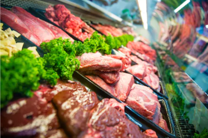 mostrador carne de vacuno